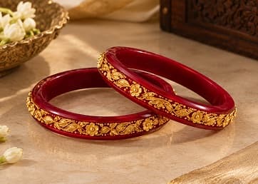 Red and gold bangles