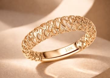 Gold lattice ring